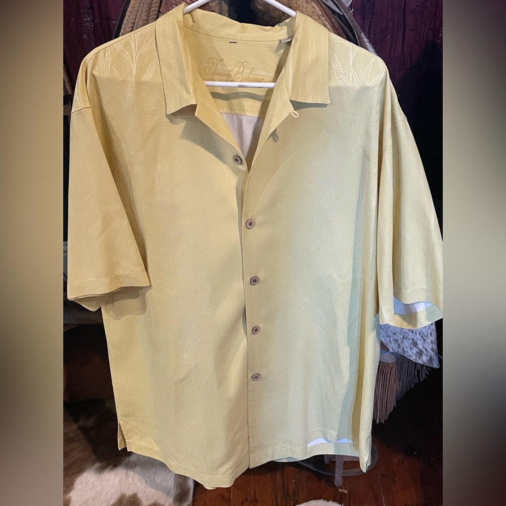 Tommy Bahama Yellow Casual Button Down Shirt